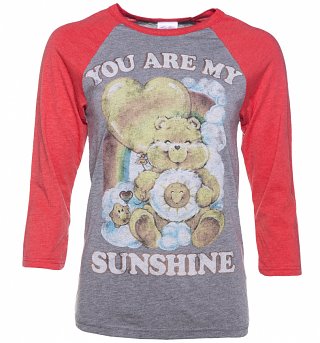 Women's Care Bears You Are My Sunshine Baseball T-Shirt Women's Care Bears You Are My Sunshine Baseball T-Shirt