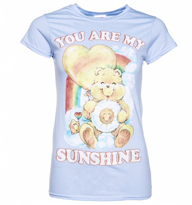 Women's Care Bears You Are My Sunshine Light Blue TShirt