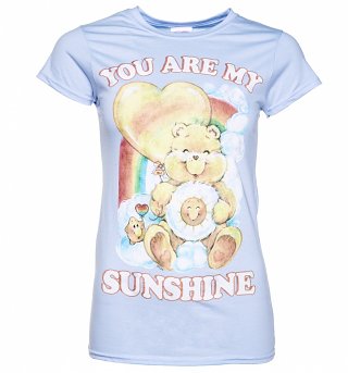 Women's Care Bears You Are My Sunshine Light Blue T-Shirt Women's Care Bears You Are My Sunshine Light Blue T-Shirt