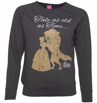 Women's Charcoal Disney Beauty And The Beast Tale As Old As Time Sweater Women's Charcoal Disney Beauty And The Beast Tale As Old As Time Sweater
