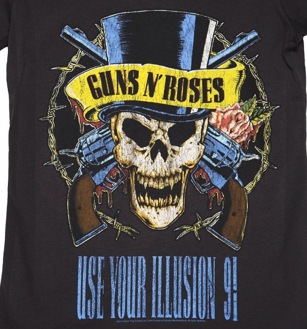 Women's Charcoal Guns N' Roses Use Your Illusion T-Shirt from Amplified Women's Charcoal Guns N' Roses Use Your Illusion T-Shirt from Amplified