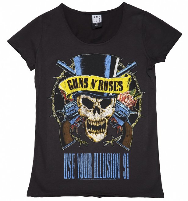Women's Charcoal Guns N' Roses Use Your Illusion T-Shirt from Amplified Women's Charcoal Guns N' Roses Use Your Illusion T-Shirt from Amplified