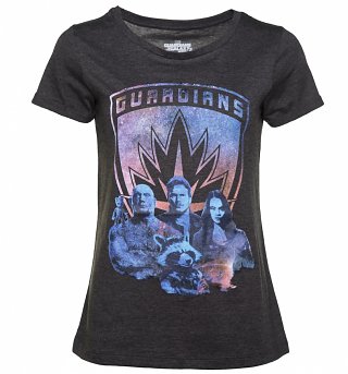 Women's Charcoal Marl Guardians Of The Galaxy Volume 2 Scoop Neck T-Shirt Women's Charcoal Marl Guardians Of The Galaxy Volume 2 Scoop Neck T-Shirt