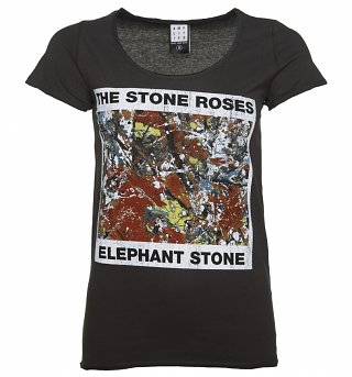 Women's Charcoal The Stone Roses Elephant Stone T-Shirt from Amplified Women's Charcoal The Stone Roses Elephant Stone T-Shirt from Amplified