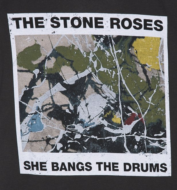 Women's Charcoal The Stone Roses She Bangs T-Shirt from Amplified Women's Charcoal The Stone Roses She Bangs T-Shirt from Amplified
