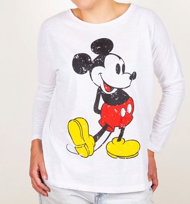 Women's Classic Mickey Drop Shoulder Long Sleeve T-Shirt Women's Classic Mickey Drop Shoulder Long Sleeve T-Shirt