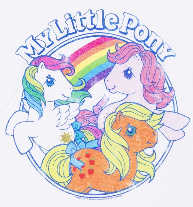Women's Classic My Little Pony White Scoop Neck T-Shirt Women's Classic My Little Pony White Scoop Neck T-Shirt