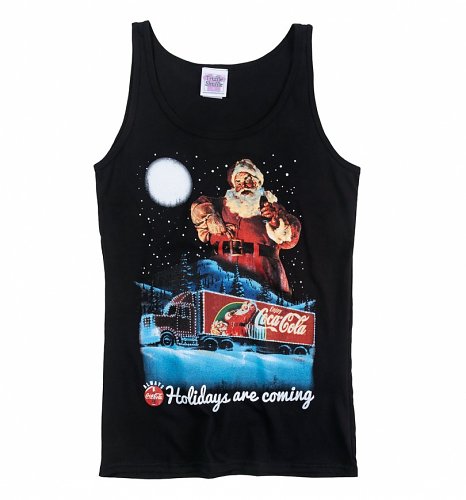Women's Coca-Cola Holidays Are Coming Christmas Fitted Vest Women's Coca-Cola Holidays Are Coming Christmas Fitted Vest