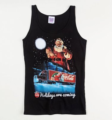 Women's Coca-Cola Holidays Are Coming Christmas Fitted Vest Women's Coca-Cola Holidays Are Coming Christmas Fitted Vest