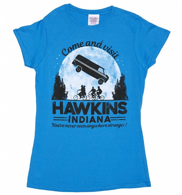 Women's Come and Visit Hawkins Indiana Stranger Things Inspired T-Shirt Women's Come and Visit Hawkins Indiana Stranger Things Inspired T-Shirt