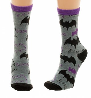 Women's DC Comics Batgirl Logo Socks Women's DC Comics Batgirl Logo Socks