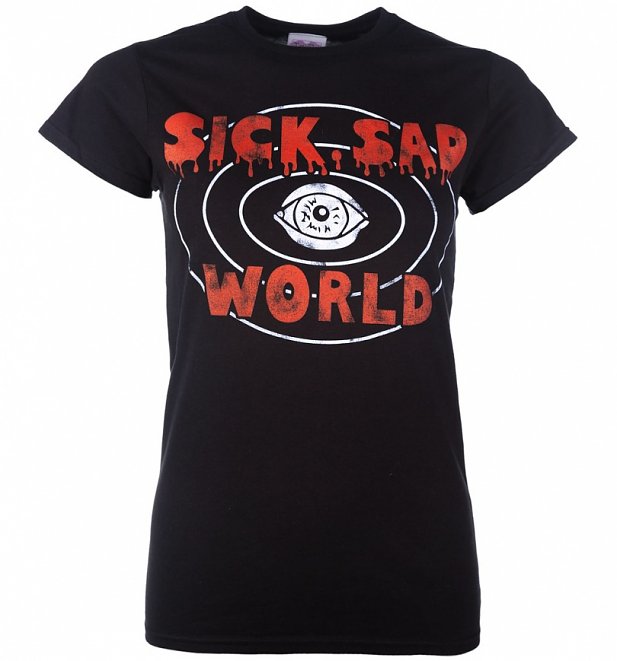 Women's Daria Inspired Sick Sad World Black T-Shirt Women's Daria Inspired Sick Sad World Black T-Shirt
