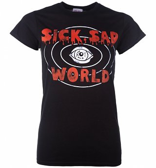 Women's Daria Inspired Sick Sad World Black T-Shirt Women's Daria Inspired Sick Sad World Black T-Shirt
