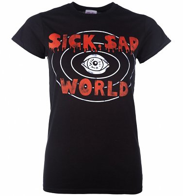 Women's Daria Inspired Sick Sad World Black T-Shirt Women's Daria Inspired Sick Sad World Black T-Shirt
