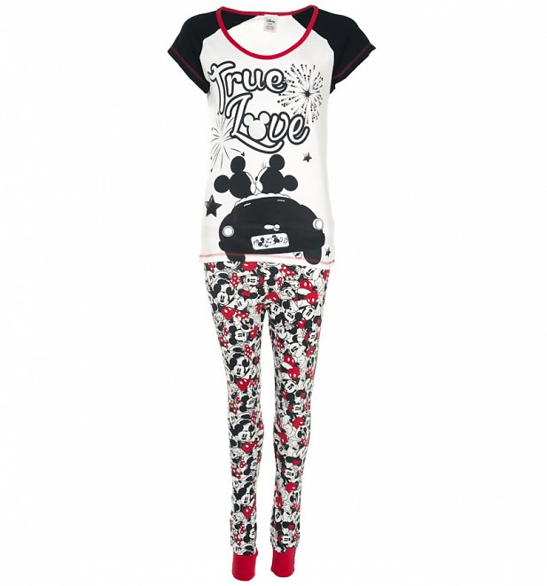 Women's Disney Mickey And Minnie Mouse True Love Pyjamas Women's Disney Mickey And Minnie Mouse True Love Pyjamas