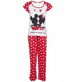 Women's Disney Mickey And Minnie Pyjamas Women's Disney Mickey And Minnie Pyjamas