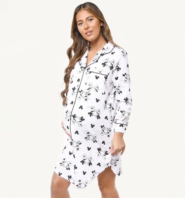 Women's Disney Minnie Mouse Button Through Maternity Nightdress Women's Disney Minnie Mouse Button Through Maternity Nightdress