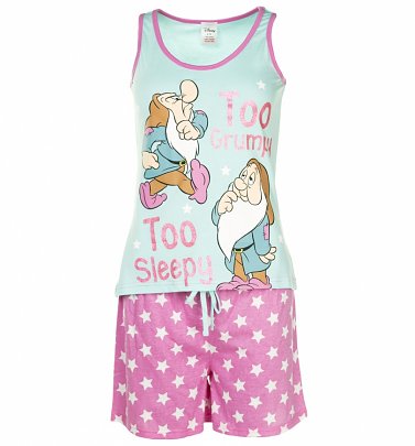 Women's Disney Snow White And The Seven Dwarfs Too Grumpy Too Sleepy Shortie Pyjamas Women's Disney Snow White And The Seven Dwarfs Too Grumpy Too Sleepy Shortie Pyjamas