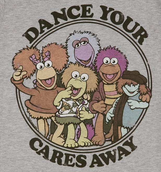 Women's Fraggle Rock Dance Your Cares Away T-Shirt Women's Fraggle Rock Dance Your Cares Away T-Shirt