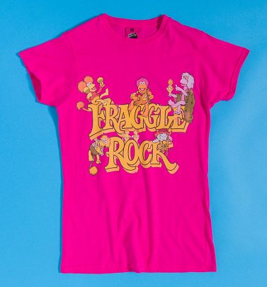 Women's Fraggle Rock Pink Fitted T-Shirt