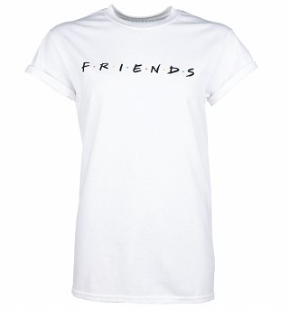 Women's Friends Logo Rolled Sleeve Boyfriend T-Shirt Women's Friends Logo Rolled Sleeve Boyfriend T-Shirt