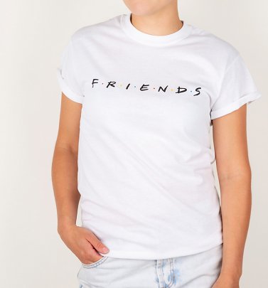 Women's Friends Logo Rolled Sleeve Boyfriend T-Shirt Women's Friends Logo Rolled Sleeve Boyfriend T-Shirt