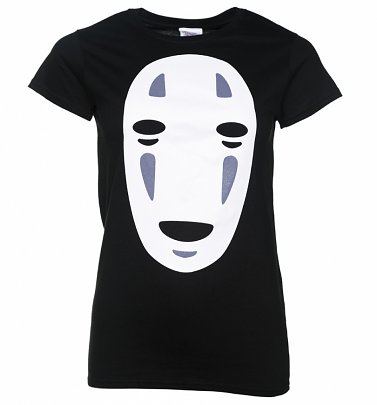 Women's Ghibli No Face Inspired Black T-Shirt Women's Ghibli No Face Inspired Black T-Shirt