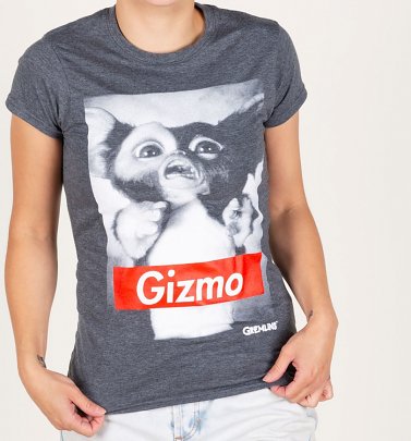 Women's Charcoal Gremlins Gizmo T-Shirt Women's Charcoal Gremlins Gizmo T-Shirt