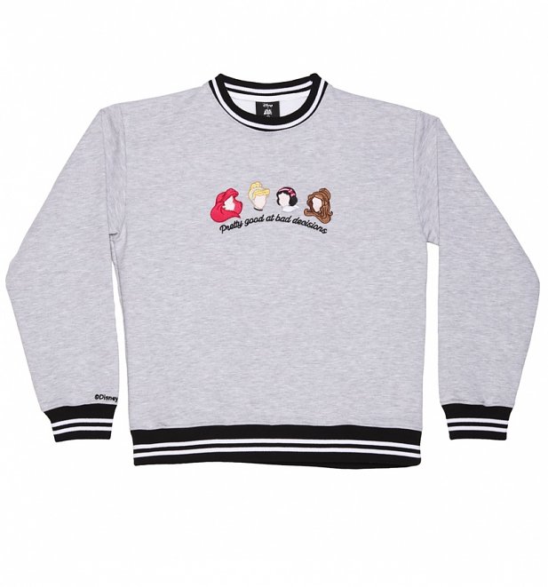 Women's Grey Disney Princess Bad Decisions Sweatshirt from Local Heroes Women's Grey Disney Princess Bad Decisions Sweatshirt from Local Heroes