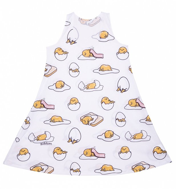 Women's Gudetama Repeat Print Mini Dress Women's Gudetama Repeat Print Mini Dress