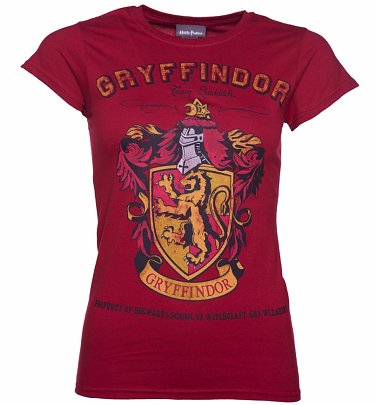 Women's Heather Red Harry Potter Gryffindor Team Quidditch T-Shirt Women's Heather Red Harry Potter Gryffindor Team Quidditch T-Shirt