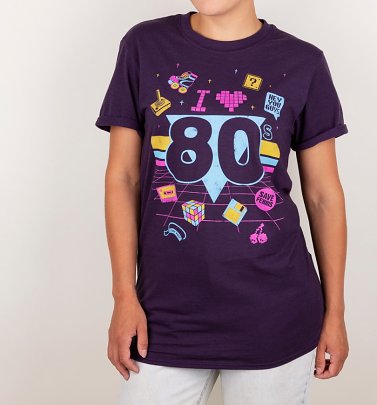 Women's I Heart 80s Blackberry Boyfriend Rolled Sleeve T-Shirt Women's I Heart 80s Blackberry Boyfriend Rolled Sleeve T-Shirt