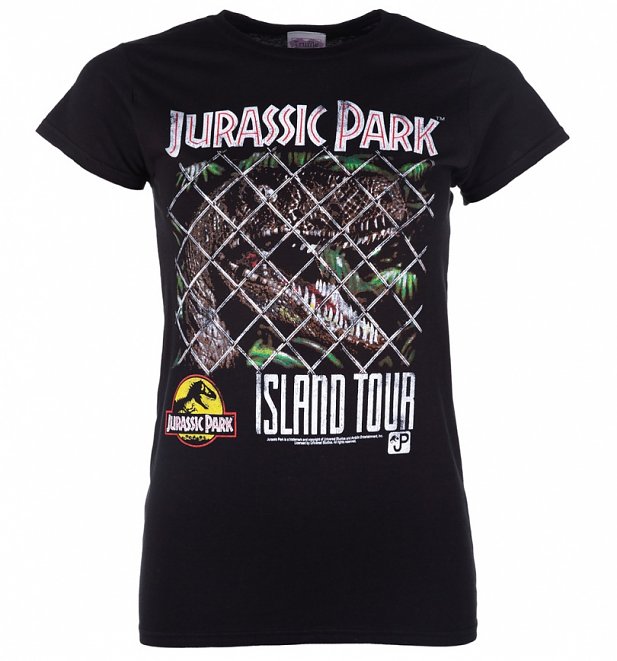 Women's Jurassic Park Island Tour Black T-Shirt Women's Jurassic Park Island Tour Black T-Shirt