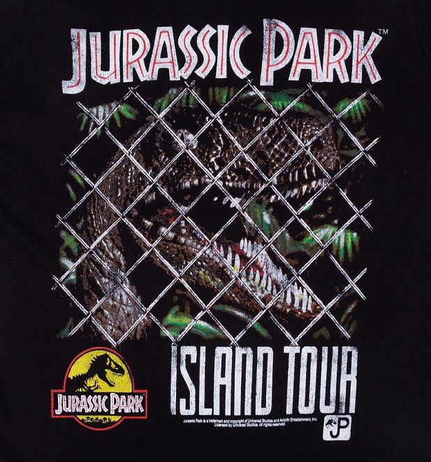 Women's Jurassic Park Island Tour Black T-Shirt Women's Jurassic Park Island Tour Black T-Shirt