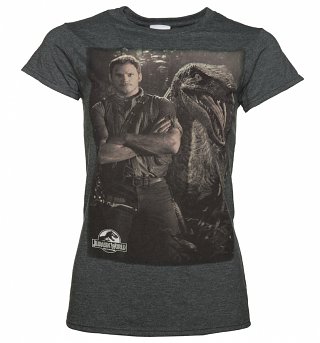 Women's Jurassic World Owen and Raptor T-Shirt Women's Jurassic World Owen and Raptor T-Shirt