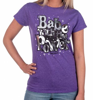 Women's Labyrinth Babe With The Power Heather Purple T-Shirt Women's Labyrinth Babe With The Power Heather Purple T-Shirt
