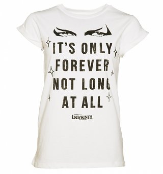 Women's Labyrinth It's Only Forever Not Long At All Rolled Sleeve Boyfriend T-Shirt Women's Labyrinth It's Only Forever Not Long At All Rolled Sleeve Boyfriend T-Shirt