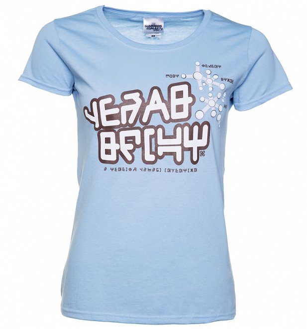 Women's Light Blue Yeah Baby Star-Lord Guardians Of The Galaxy T-Shirt Women's Light Blue Yeah Baby Star-Lord Guardians Of The Galaxy T-Shirt