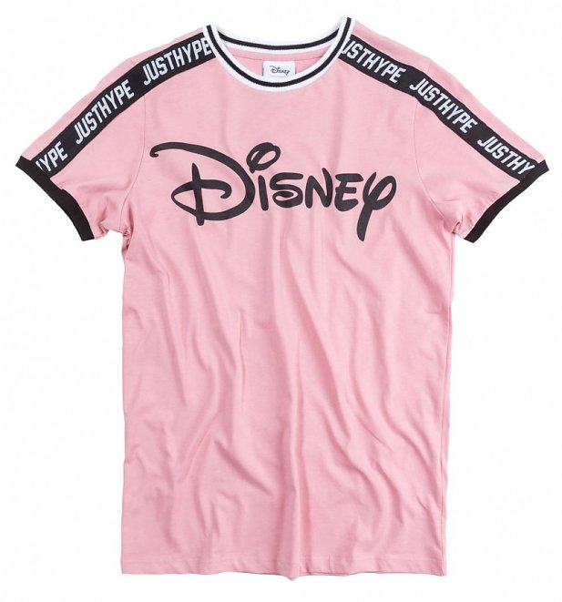 Women's Light Pink Disney Logo T-Shirt from Hype Women's Light Pink Disney Logo T-Shirt from Hype