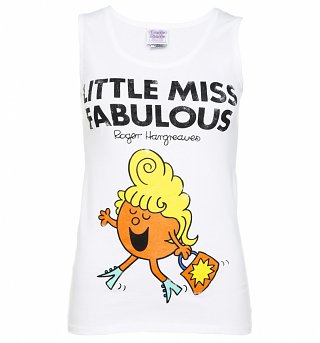 Women's Little Miss Fabulous White Vest Women's Little Miss Fabulous White Vest