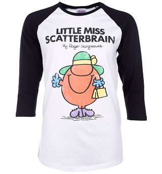 Women's Little Miss Scatterbrain Baseball T-Shirt Women's Little Miss Scatterbrain Baseball T-Shirt