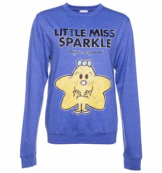 Women's Little Miss Sparkle Heather Blue Sweater Women's Little Miss Sparkle Heather Blue Sweater