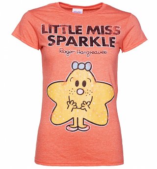 Women's Little Miss Sparkle Heather Orange T-Shirt Women's Little Miss Sparkle Heather Orange T-Shirt