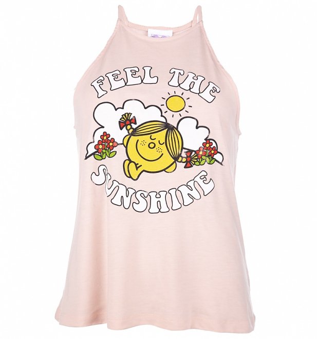 Women's Little Miss Sunshine Feel The Sunshine Peach Flowy High Neck Tank Women's Little Miss Sunshine Feel The Sunshine Peach Flowy High Neck Tank