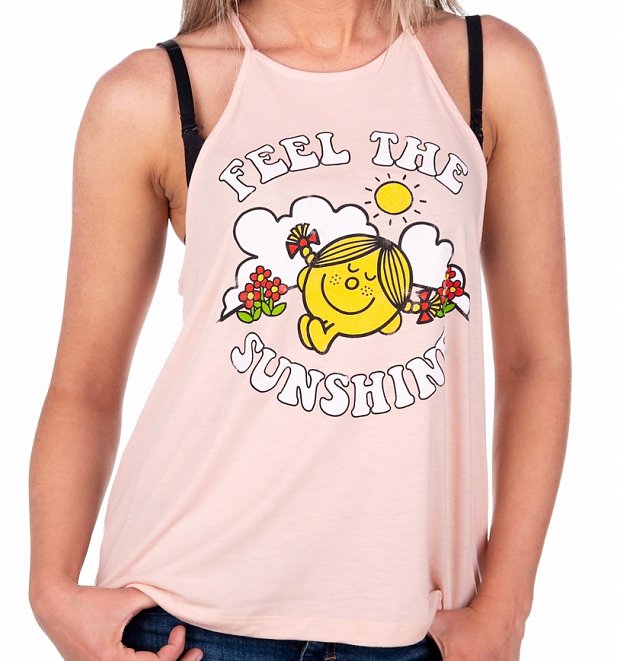 Women's Little Miss Sunshine Feel The Sunshine Peach Flowy High Neck Tank Women's Little Miss Sunshine Feel The Sunshine Peach Flowy High Neck Tank