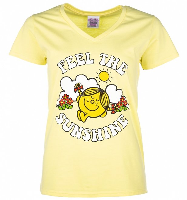 Women's Little Miss Sunshine Feel The Sunshine V-Neck T-Shirt Women's Little Miss Sunshine Feel The Sunshine V-Neck T-Shirt