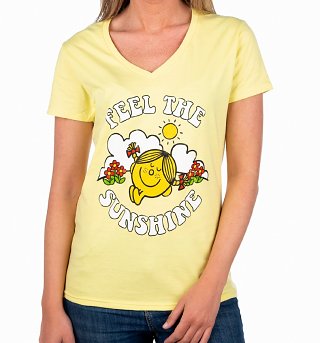 Women's Little Miss Sunshine Feel The Sunshine V-Neck T-Shirt Women's Little Miss Sunshine Feel The Sunshine V-Neck T-Shirt