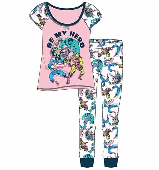 Women's Marvel Be My Hero Pyjama Set Women's Marvel Be My Hero Pyjama Set