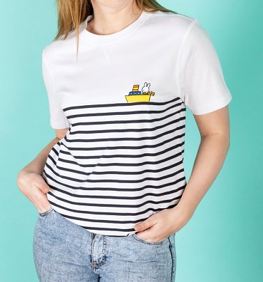 Women's Miffy Embroidered Boat Breton T-Shirt Women's Miffy Embroidered Boat Breton T-Shirt