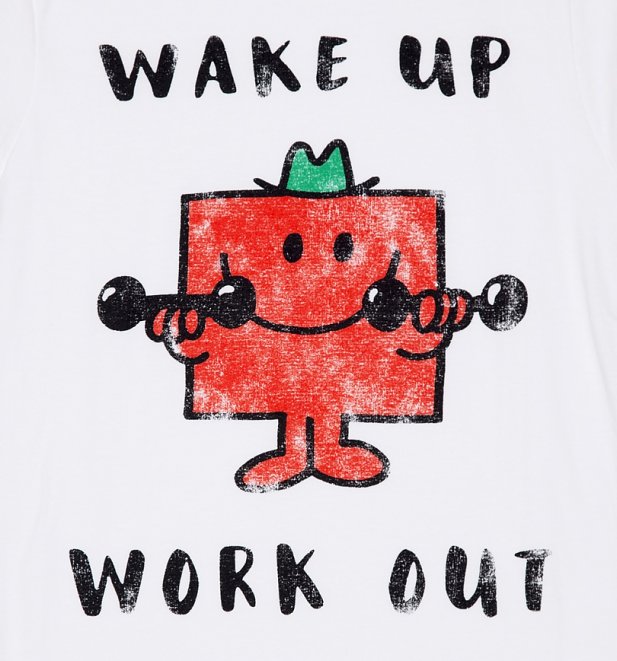 Women's Mr Strong Wake Up Work Out Mr Men T-Shirt Women's Mr Strong Wake Up Work Out Mr Men T-Shirt